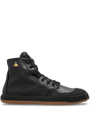 【関税&送料込】Vivienne Westwood High Top Sneaker SALE◇Vivienne Westwood◇HIGH TOP オーブロゴ スニーカー