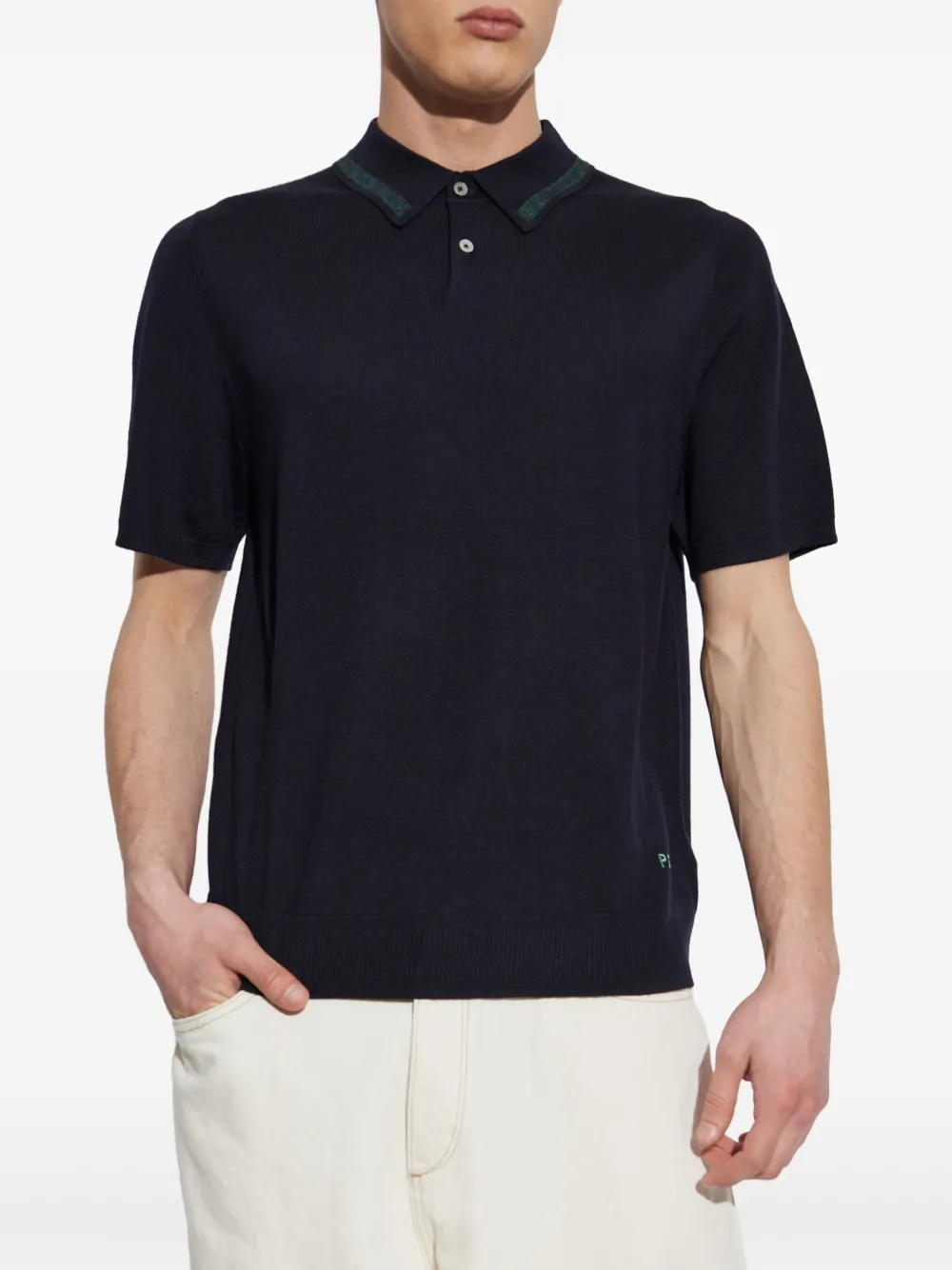 PS Paul Smith Poloshirt van merinowol Blauw