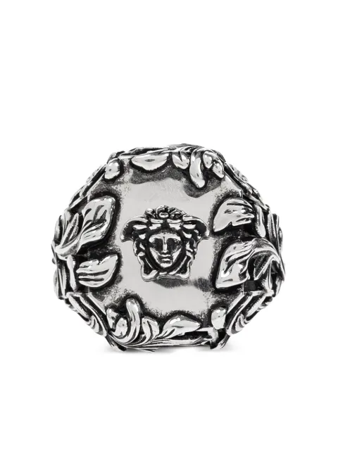 Versace logo-plaque ring