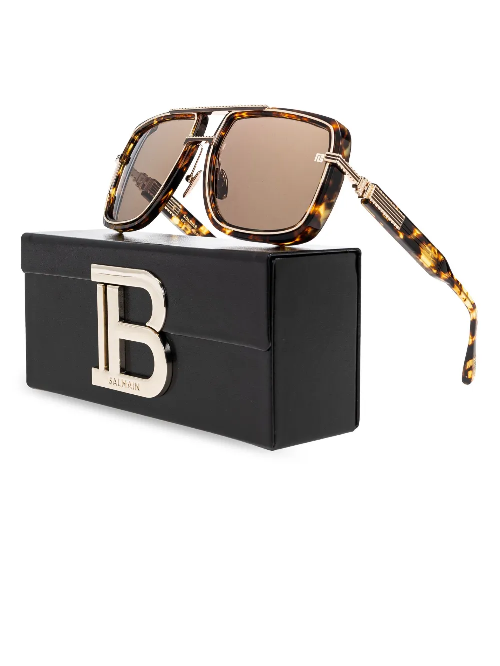 Balmain Eyewear Soldier zonnebril Bruin
