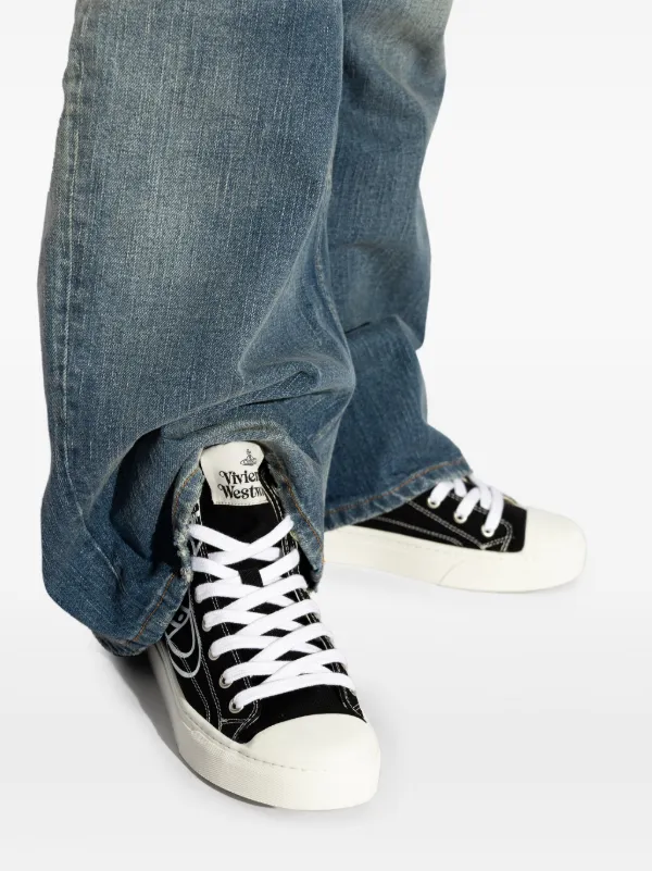 【VIVIENNE WESTWOOD】ブラック Plimsoll ローカットスニーカー ヴィヴィアンウエストウッド Vivienne Westwood スニーカー 靴