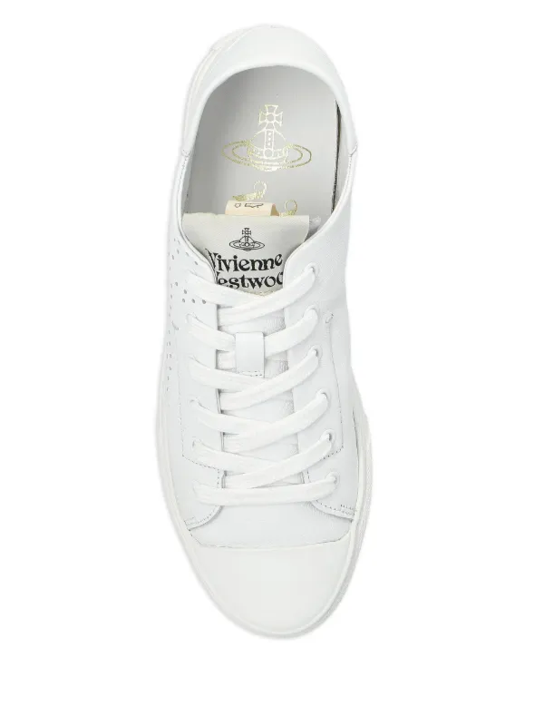 VIVIENNE WESTWOOD Low Top Soft Punchスニーカー Black Low Top Soft Punch Sneakers by Vivienne Westwood on Sale