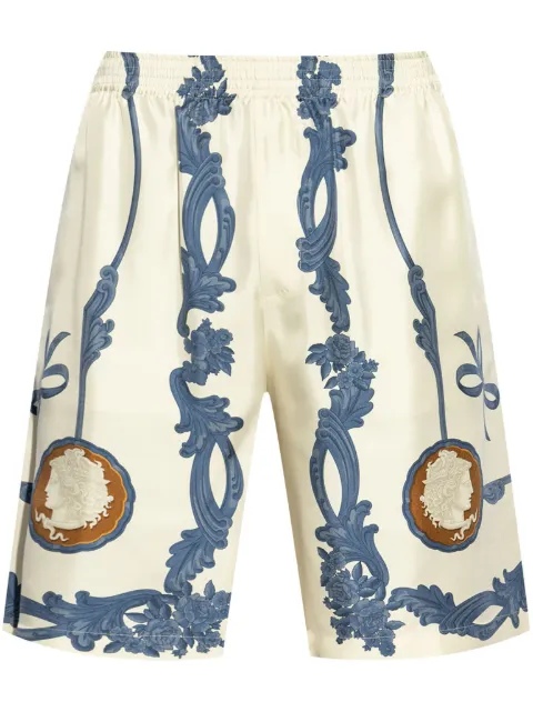 Versace Cameo silk shorts