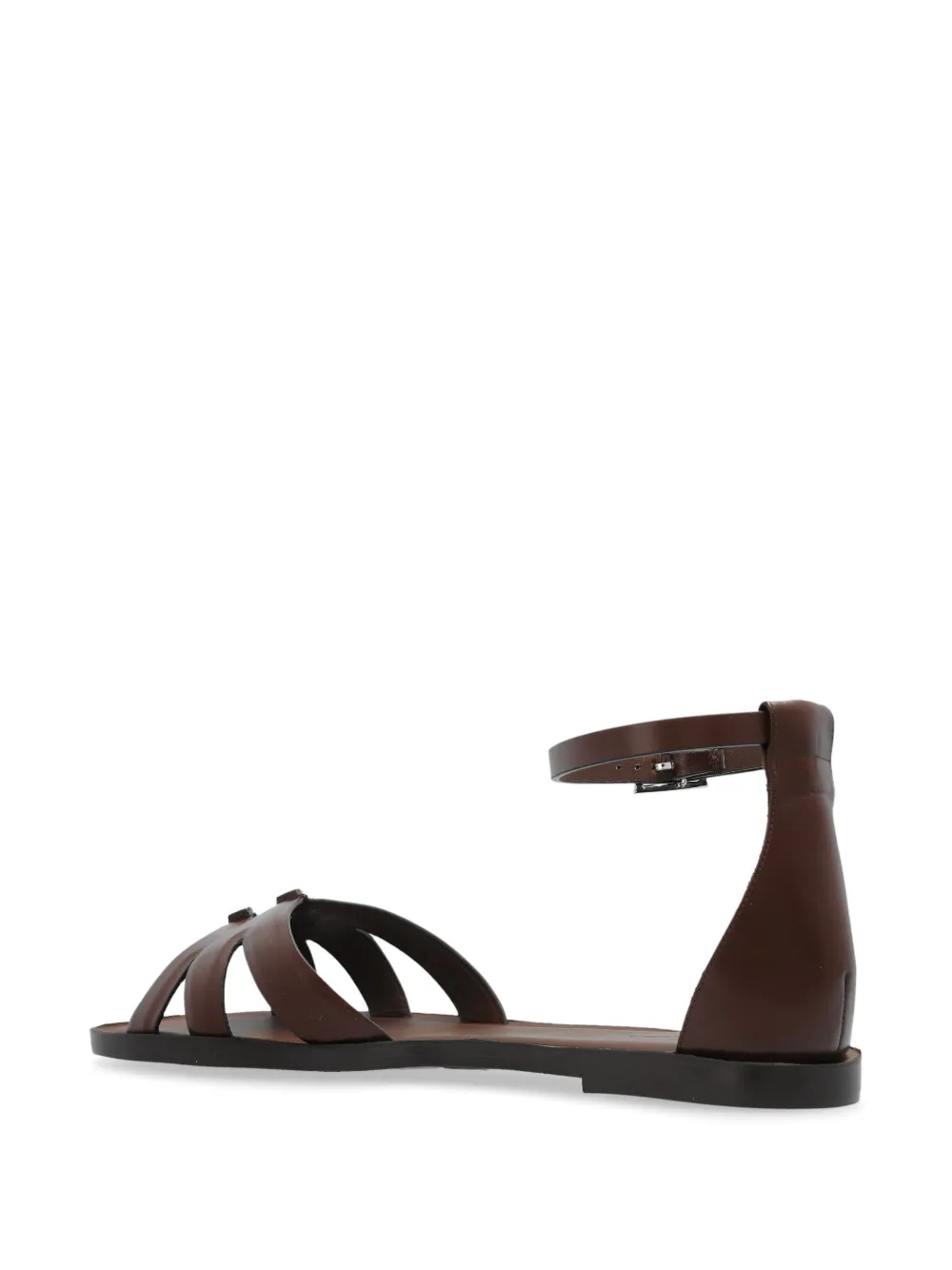 Max Mara Leren sandalen Bruin