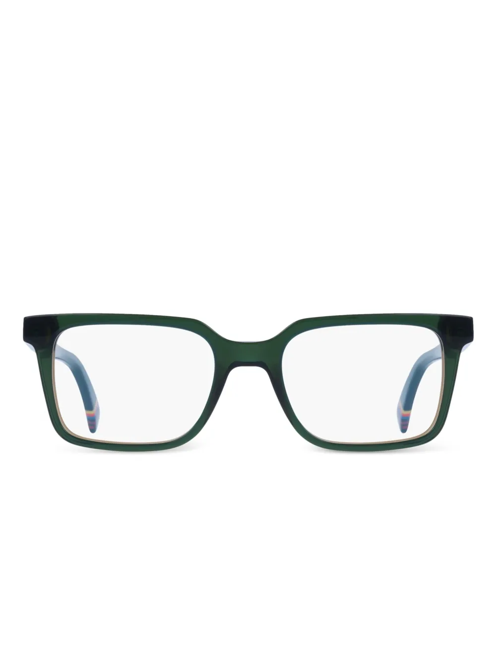 Paul Smith rectangle-frame glasses | Green | Image 1