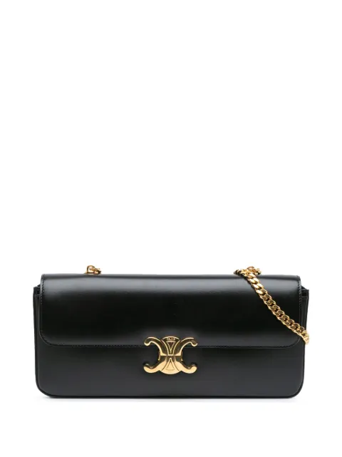 Céline Pre-Owned 2022 Triomphe Calfskin Cuir Chain shoulder bag