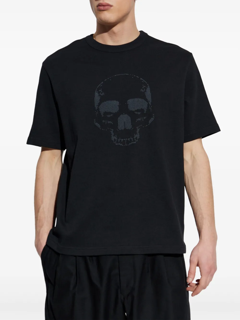 PS Paul Smith T-shirt met doodskopprint Zwart