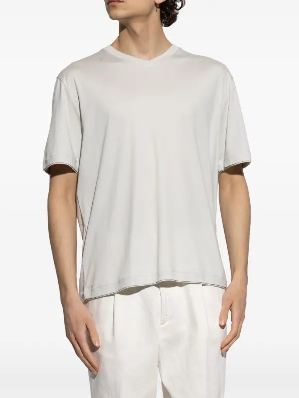[ELEVENTY] コットン Tシャツ グレー Eleventy v-neck t-shirt | Grey | FARFETCH