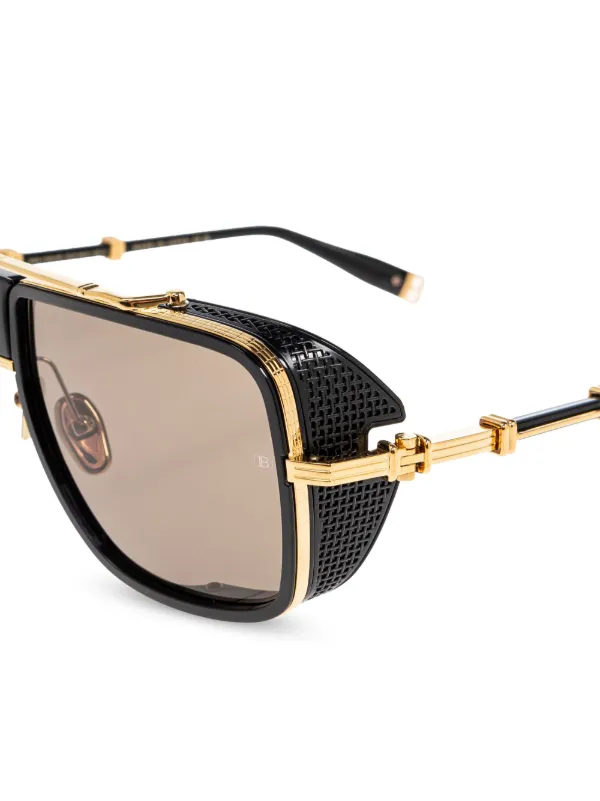 【関税&送料込み】BALMAIN Sunglasses Balmain Eyewear O.R. Sunglasses | Gold | FARFETCH