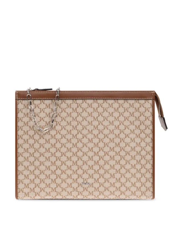 Max Mara Mmtroussem Clutch Bag in Neutrals