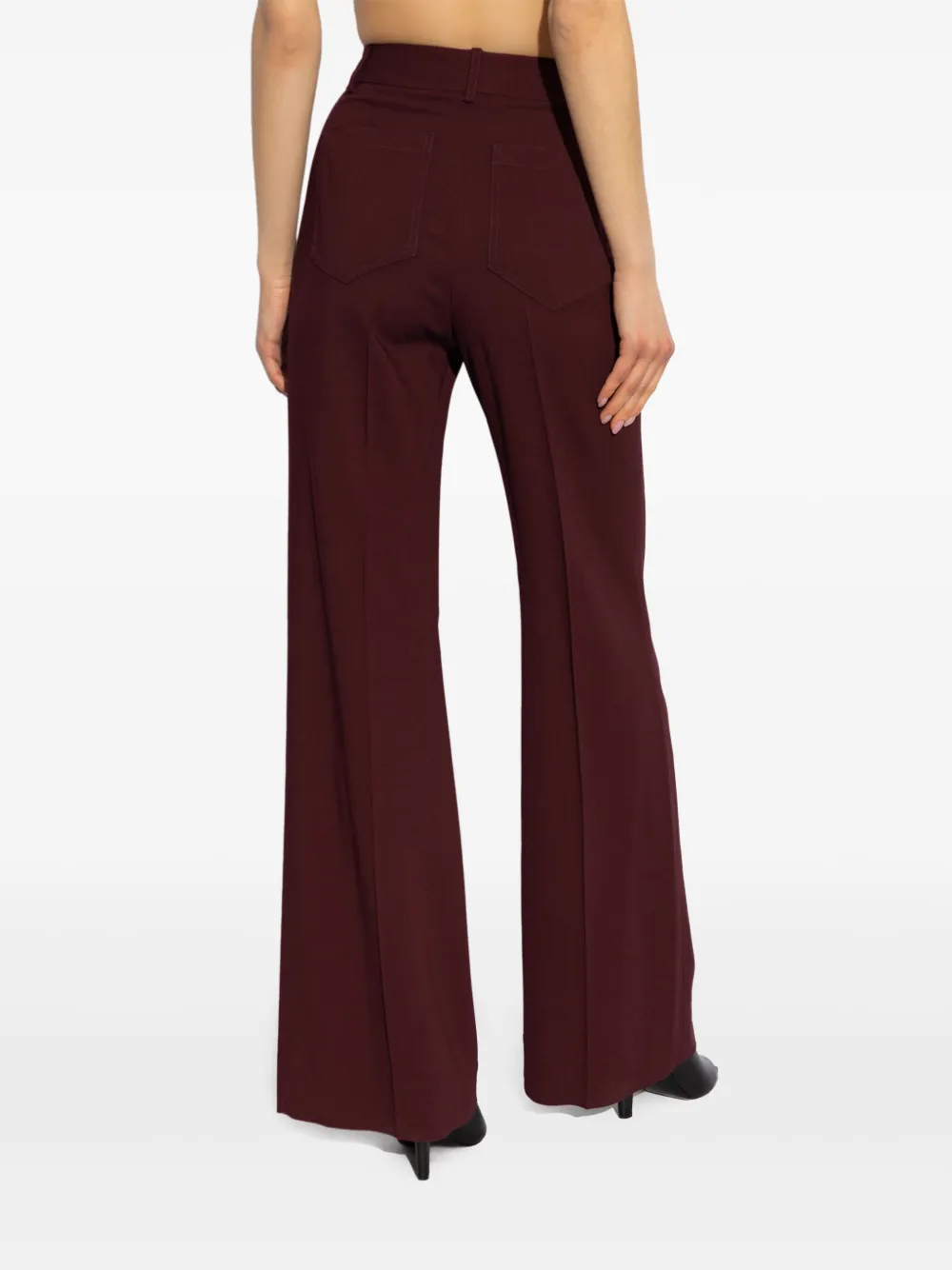 Victoria Beckham Alina palazzo broek Rood