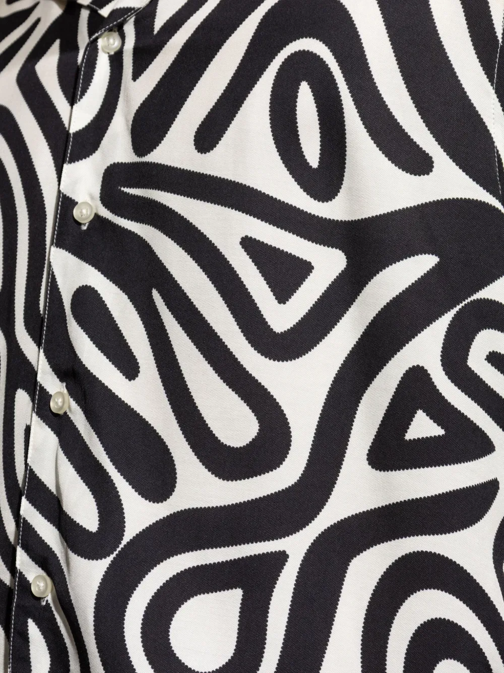Officine Generale Overhemd met grafische print Zwart