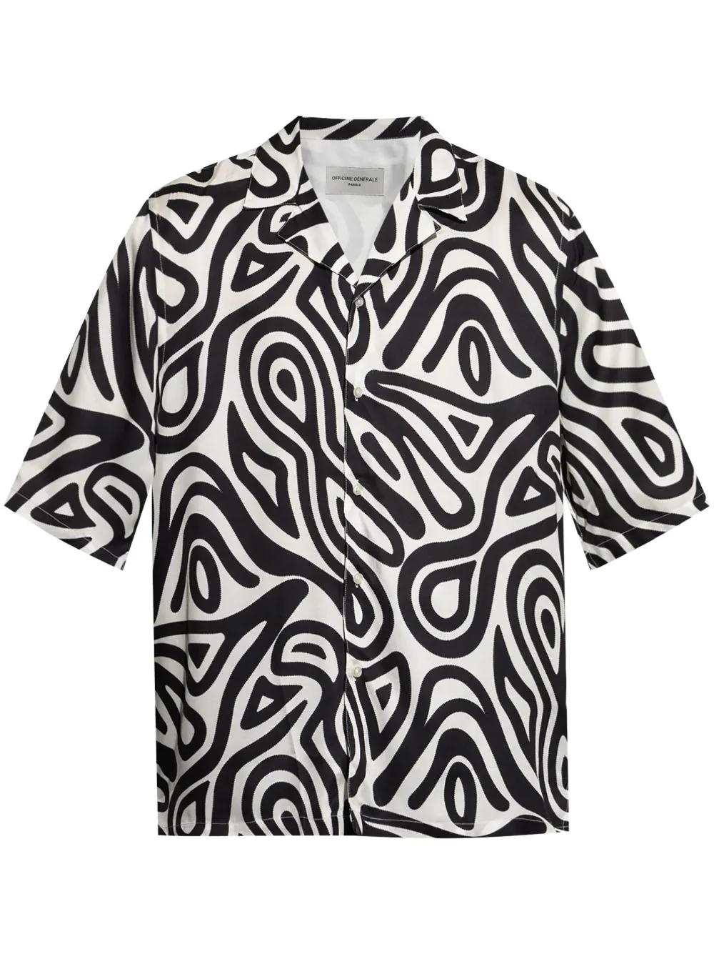 Officine Generale camisa con estampado gráfico | negro | Image 1