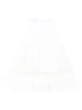 Simonetta logo-embroidered dress - White