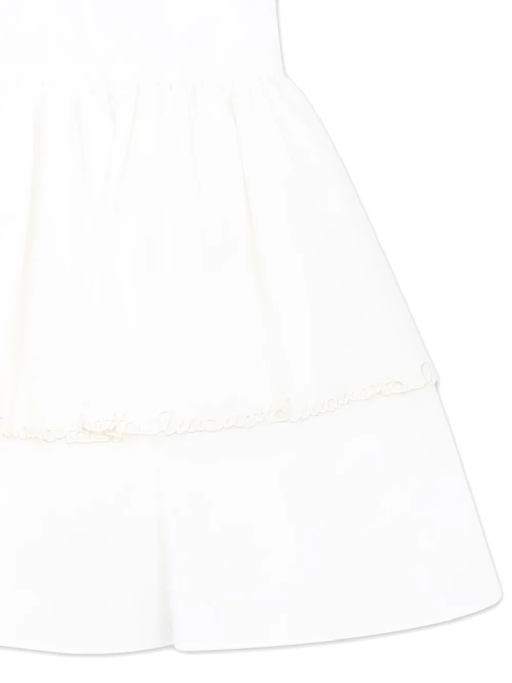 Simonetta Jurk met geborduurd logo Wit