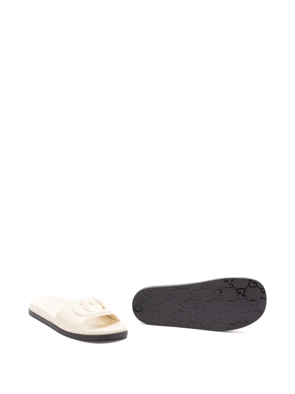 Gucci logo-embossed slides Neutrals