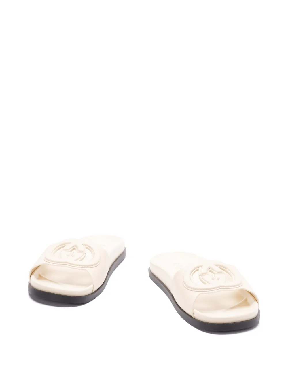 Gucci logo-embossed slides Neutrals