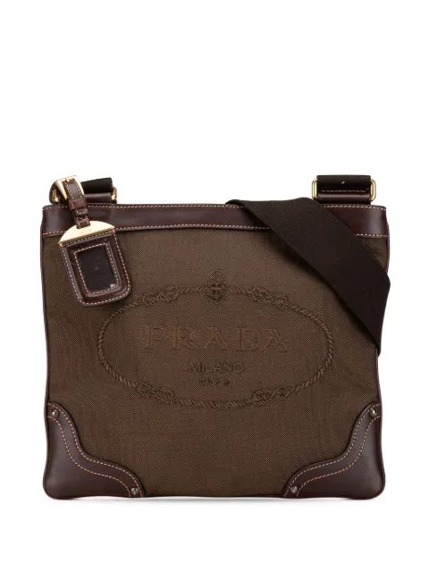 Prada Pre-Owned bolsa crossbody Canvas Canapa Logo 2010-2024