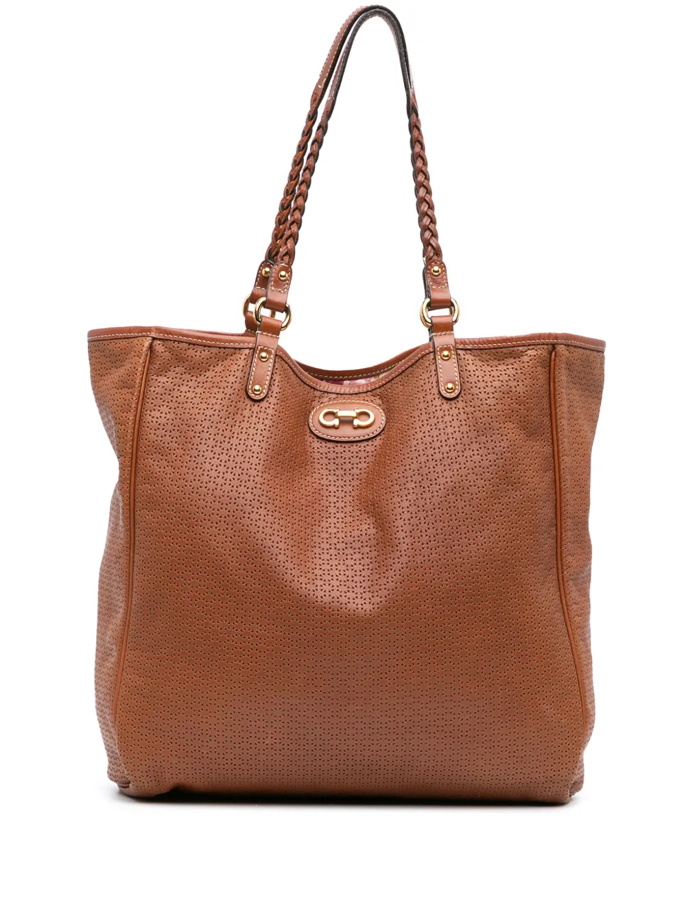 2000-2024 Gancini Perforated Leather Reversible tote bag