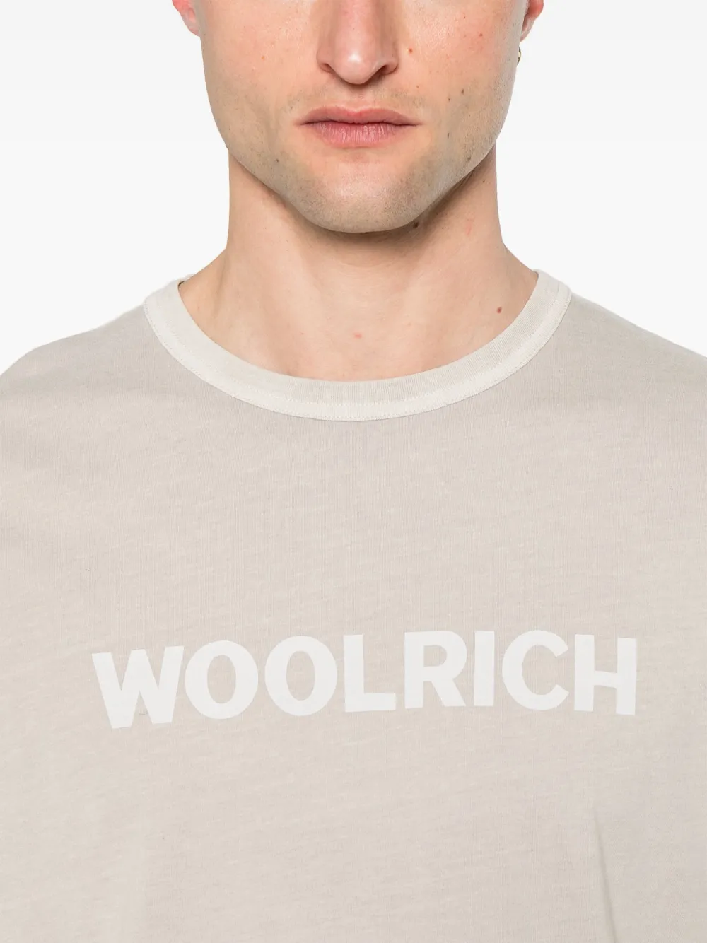 Woolrich T-shirt met logoprint Beige