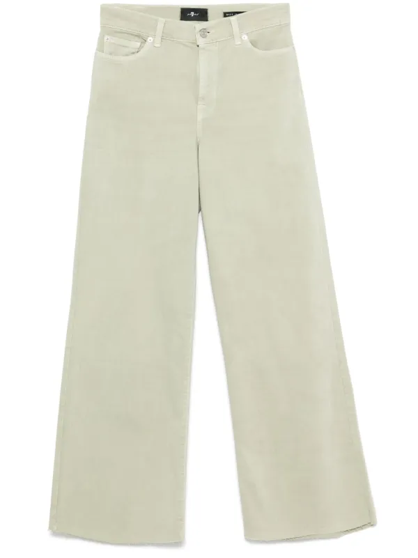 ショートパンツ 7 FOR ALL MANKIND Women Straight Pants 7U668597 U7MLY WHITE Slim Illusion High Waist Slim Kick in Luxe White | 7 For All