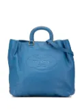 Prada Pre-Owned 2000-2013 Vitello Daino Canapa Open Convertible Tote satchel - Blue