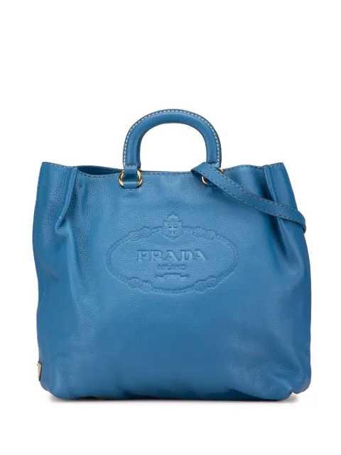 Prada Pre-Owned 2000-2013 Vitello Daino Canapa Open Convertible Tote satchel