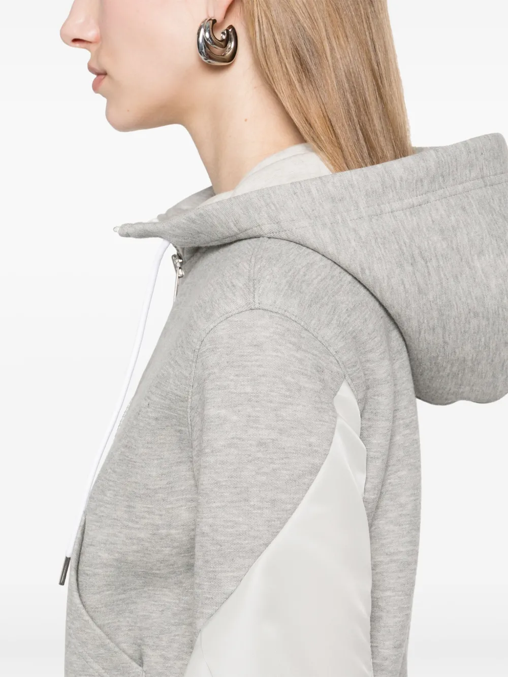 sacai Hoodie met vlakken Grijs