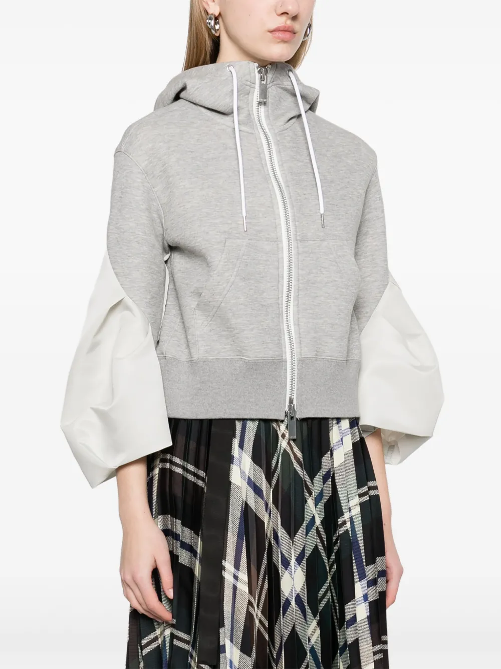 sacai Hoodie met vlakken Grijs