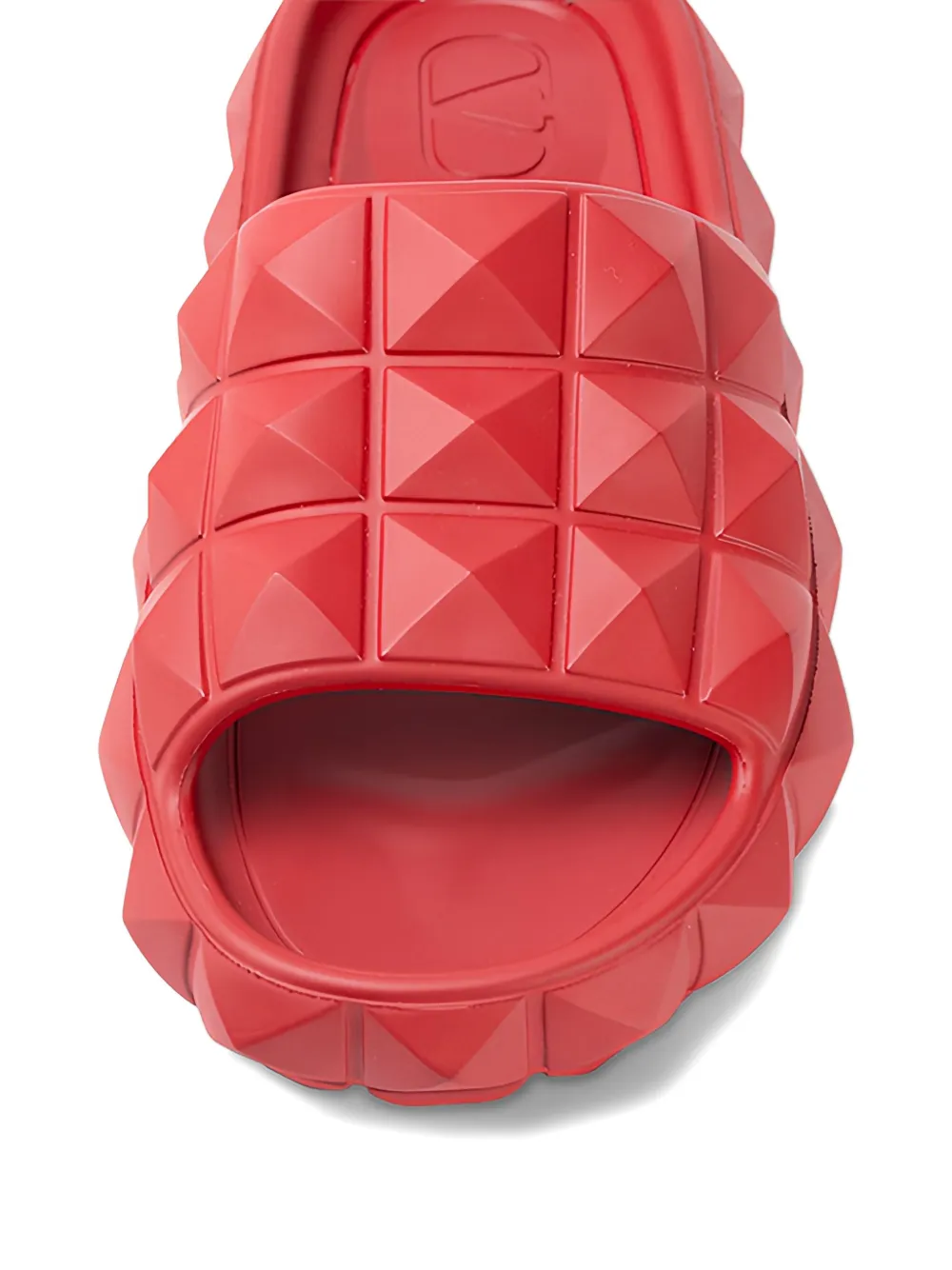 Valentino Studded-embellishment Slides In Red