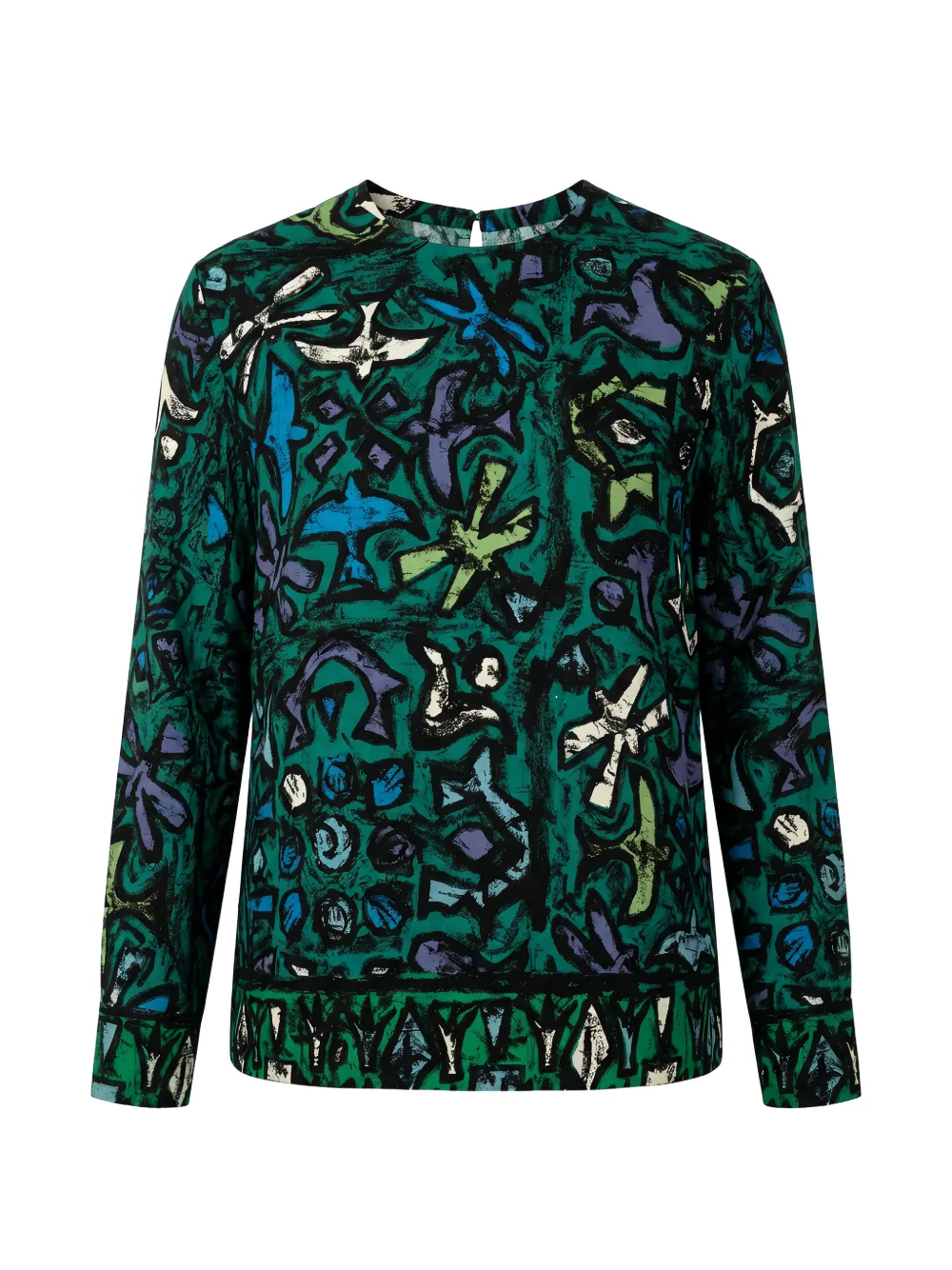 Valentino Garavani abstract-print top Groen