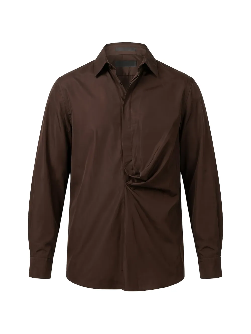 Valentino Garavani twisted-detail long-sleeve shirt - Marrone