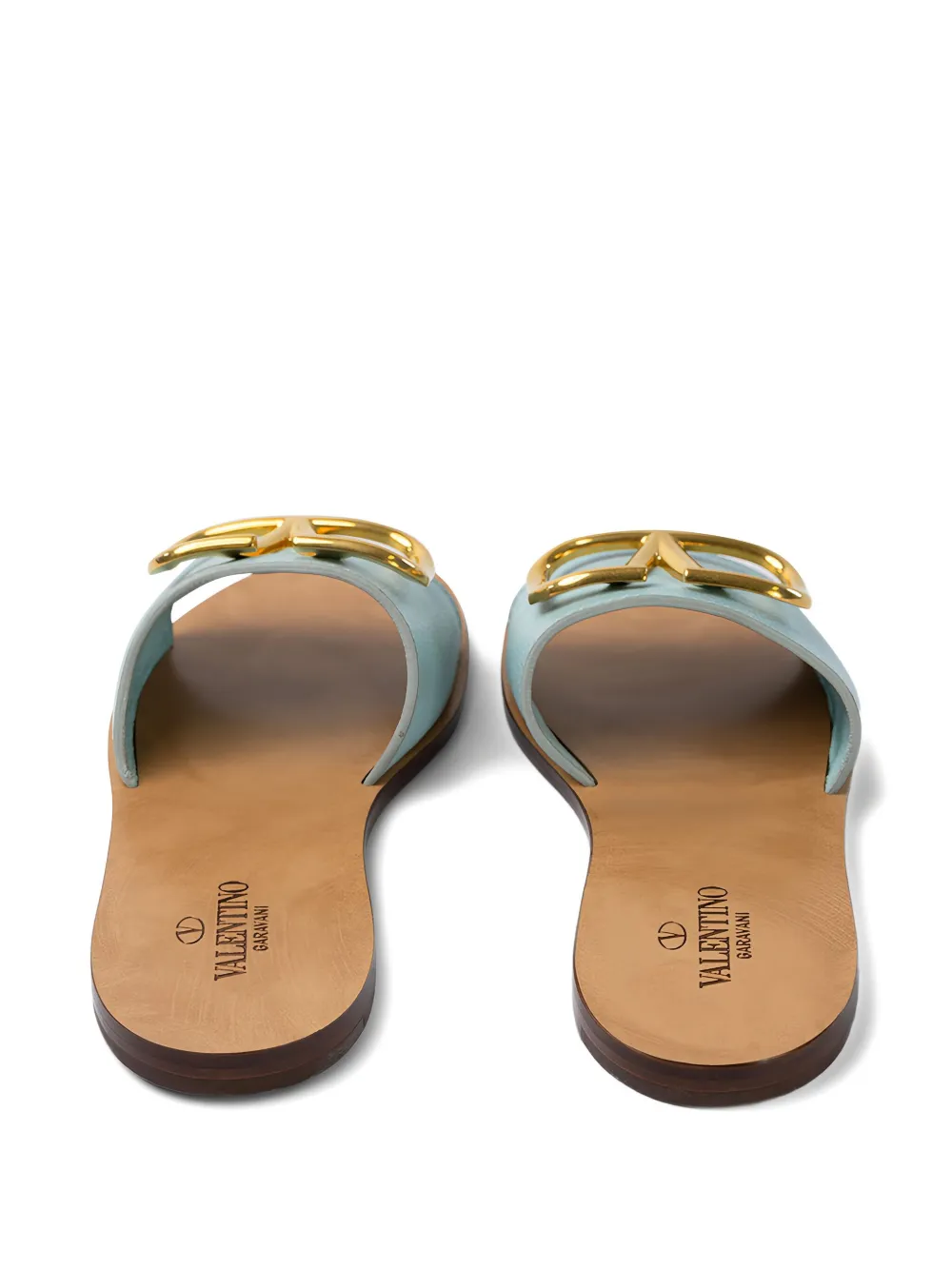 Valentino Garavani Sandalen met logoplakkaat Blauw