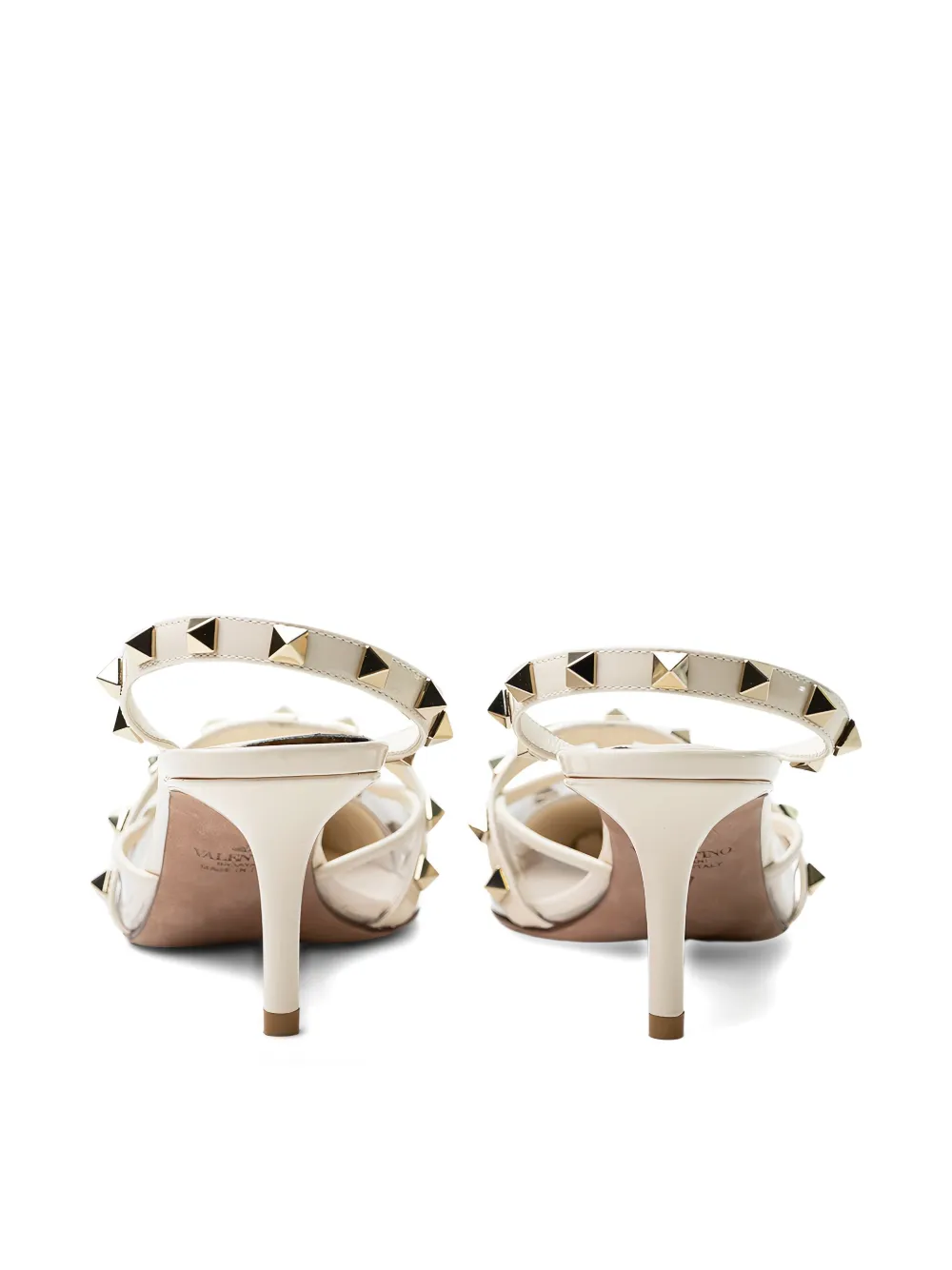 Valentino Studded-embellishment Sling-back Pumps In White