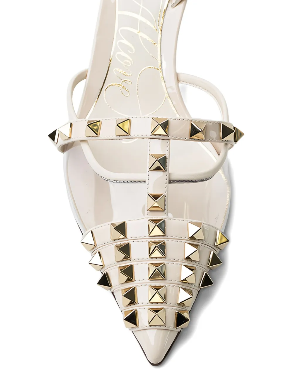 Valentino Studded-embellishment Sling-back Pumps In White