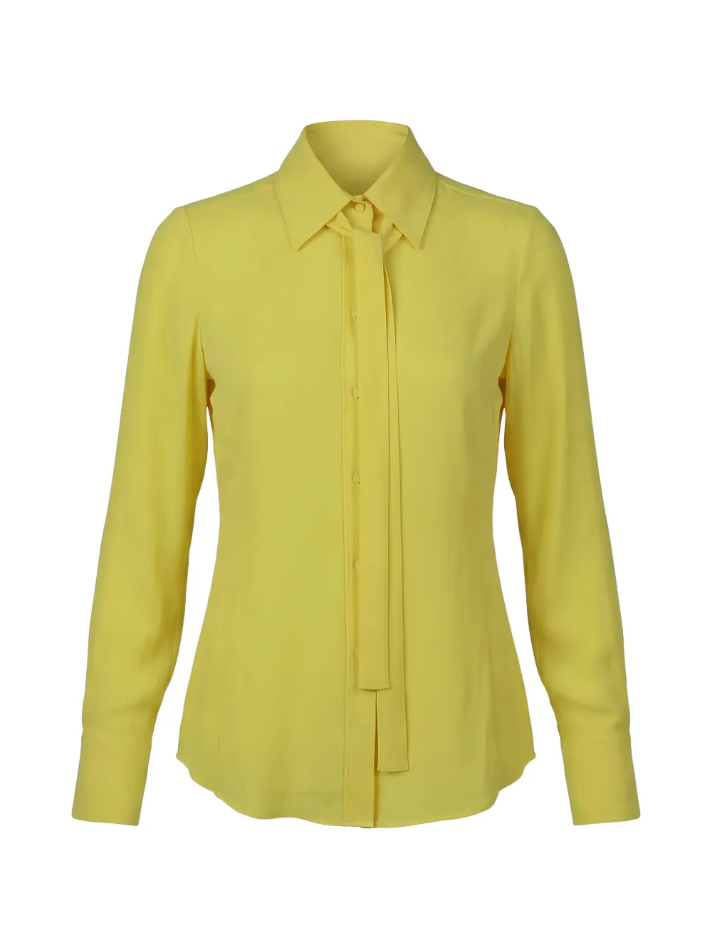 Valentino Garavani lavallière-neck long-sleeve shirt - Gelb