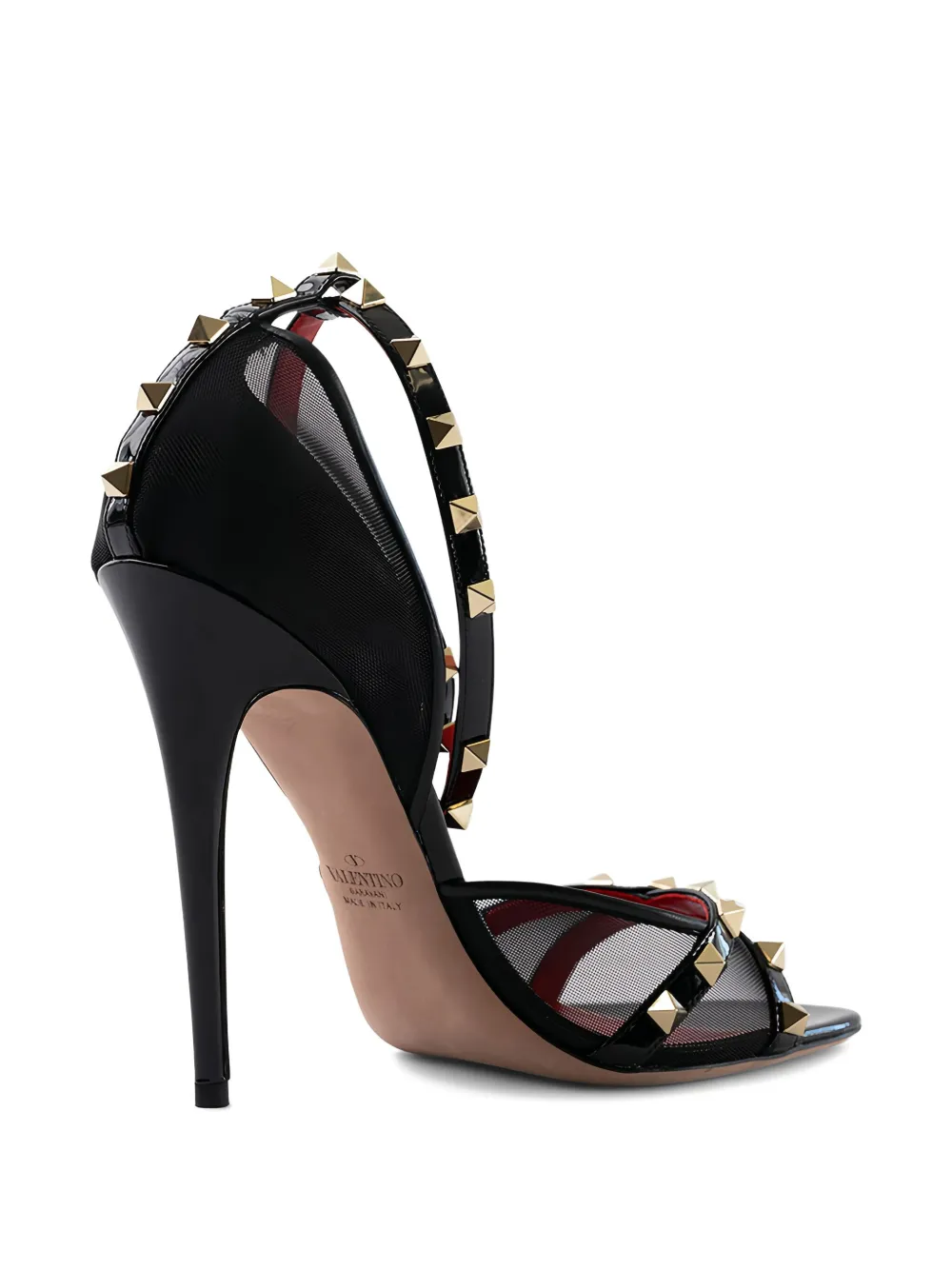 Valentino Studded-embellishment Sandals In Black