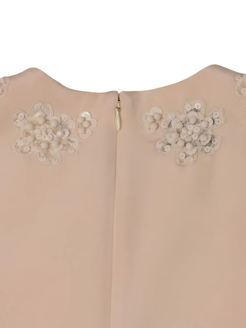 Valentino Garavani Jurk met pailletten en bloemapplicatie Beige