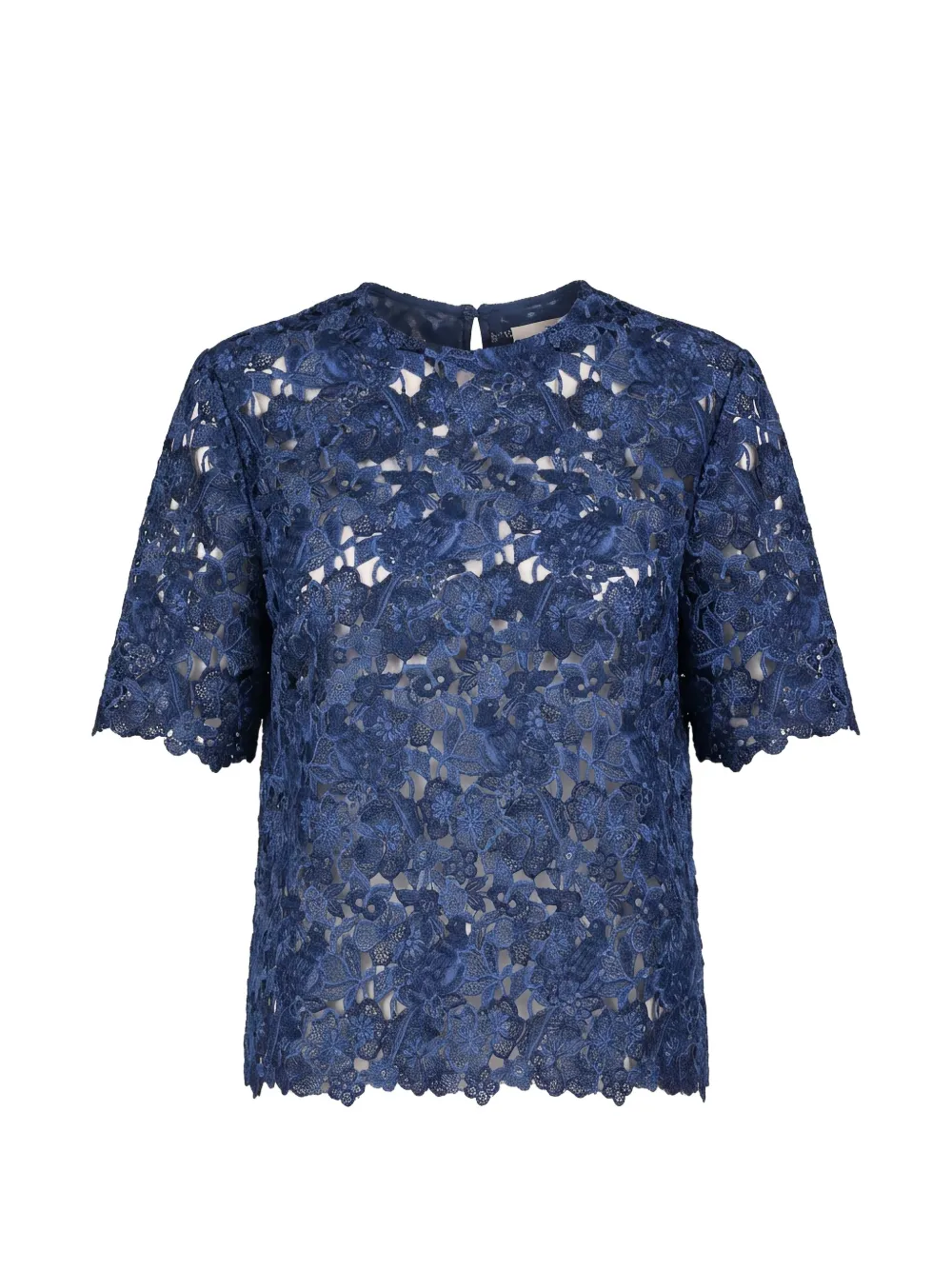 Valentino Garavani floral lace top - Blu