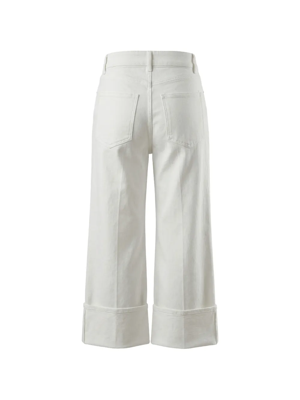 Valentino Garavani Cropped jeans met bloemen-applicatie Wit