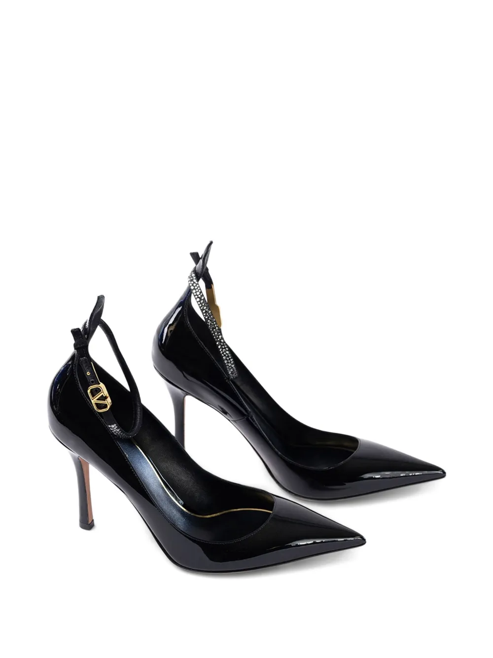 Valentino Garavani strap-detail pumps Zwart