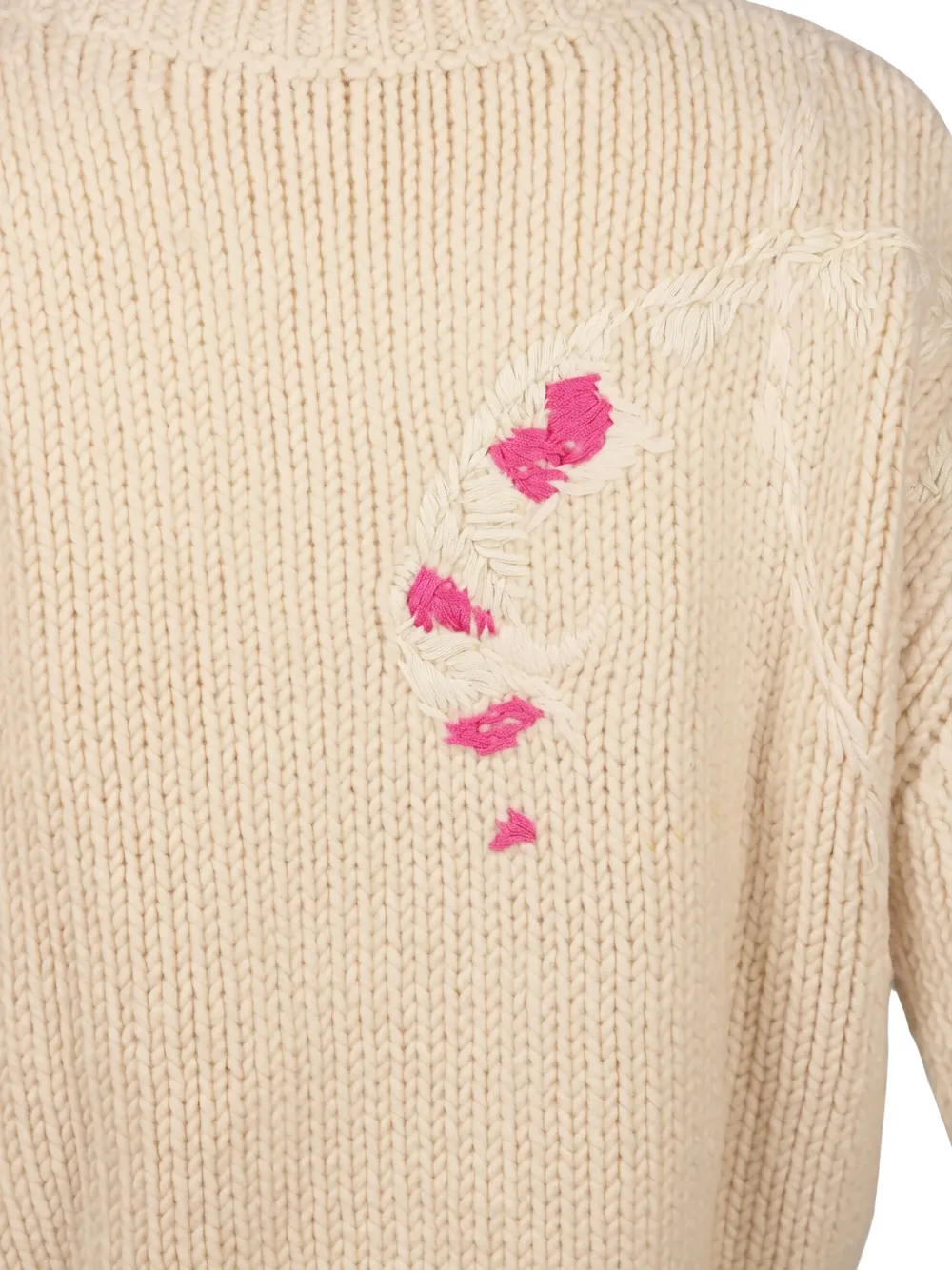 Valentino Garavani Trui met geborduurde bloemen Beige