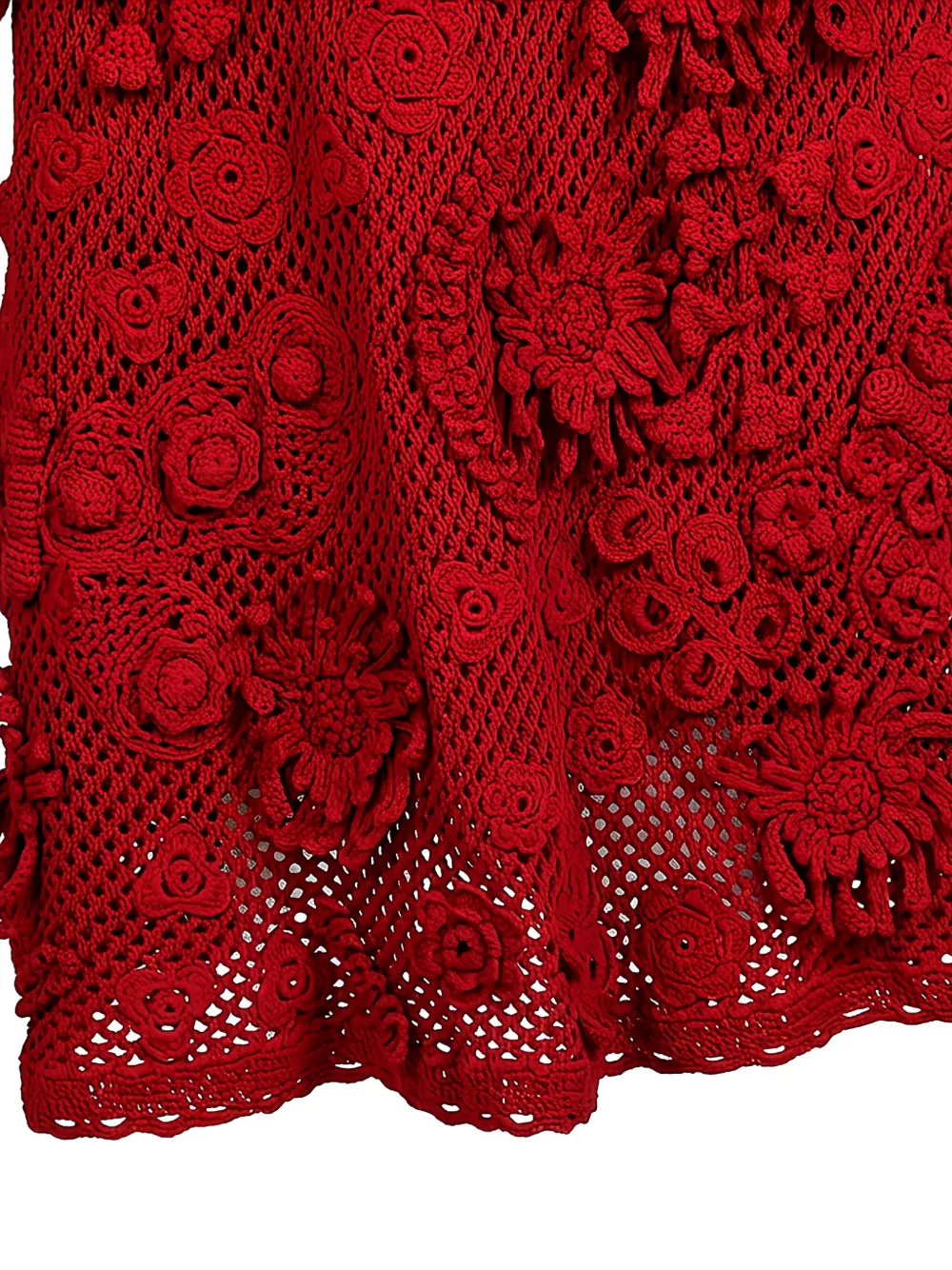 Valentino Garavani Rok met bloem-applicatie Rood