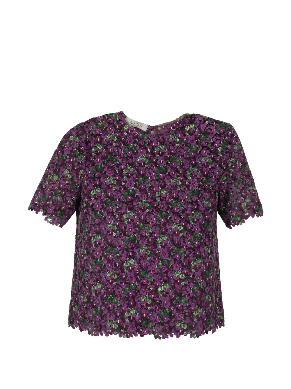 Valentino Garavani floral-pattern top - Violett