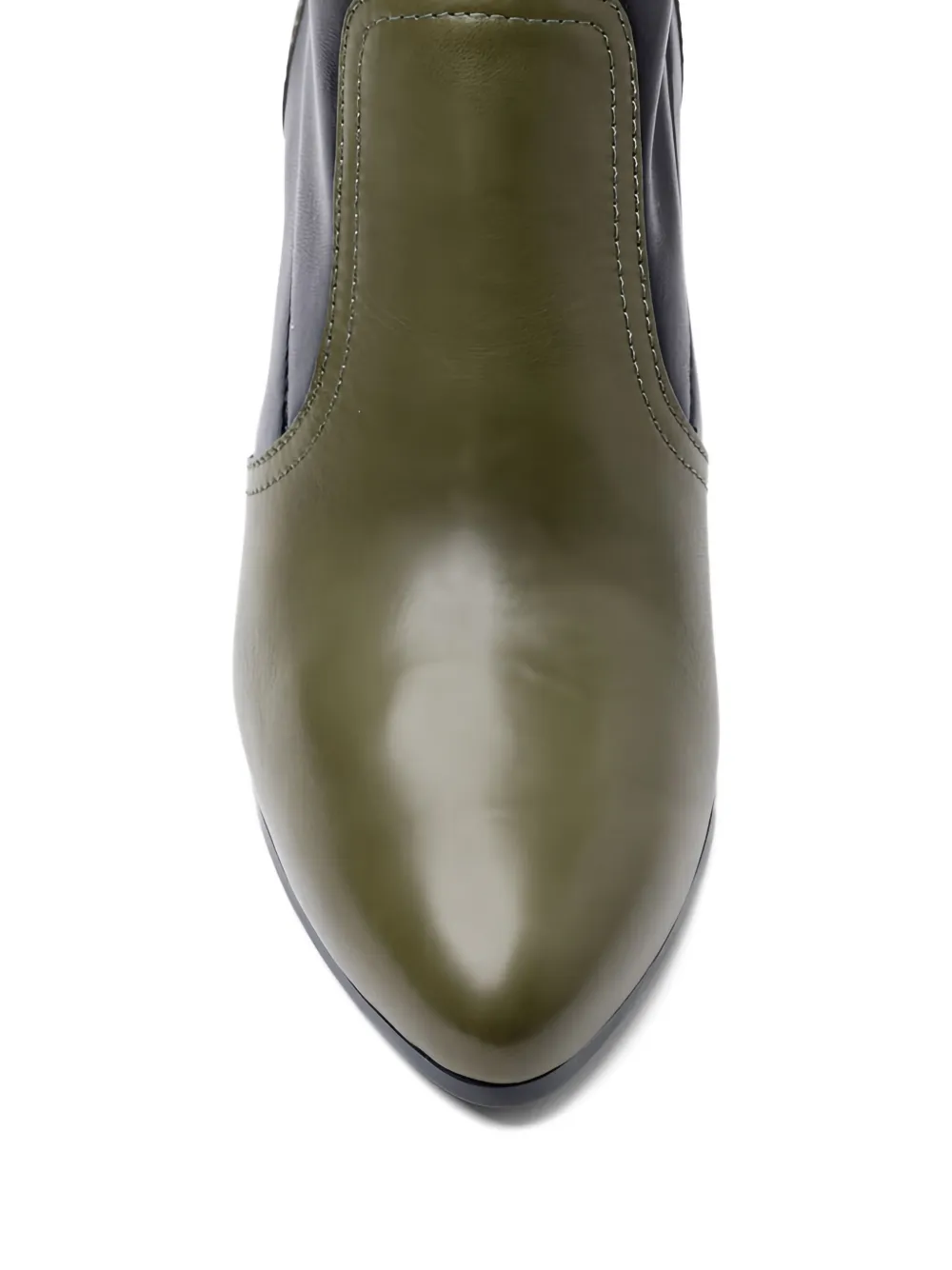 Hogan 80mm two-tone block-heel boots Groen