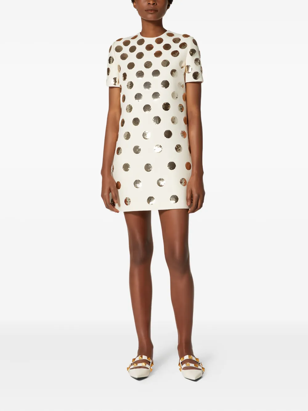 Valentino Garavani Jurk verfraaid met pailletten - Beige