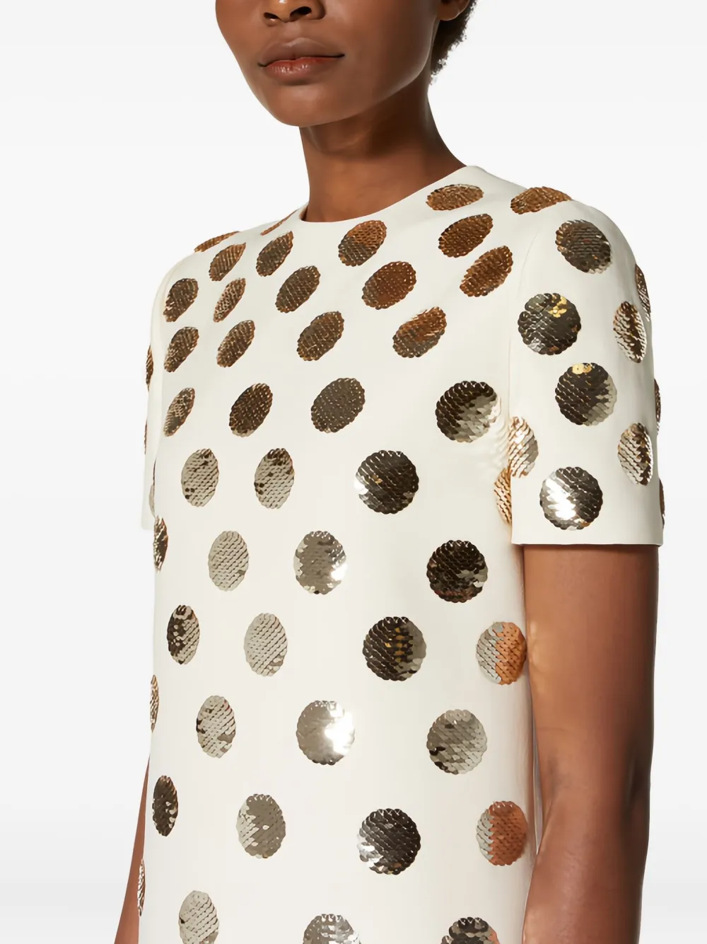 Valentino Garavani Jurk verfraaid met pailletten Beige