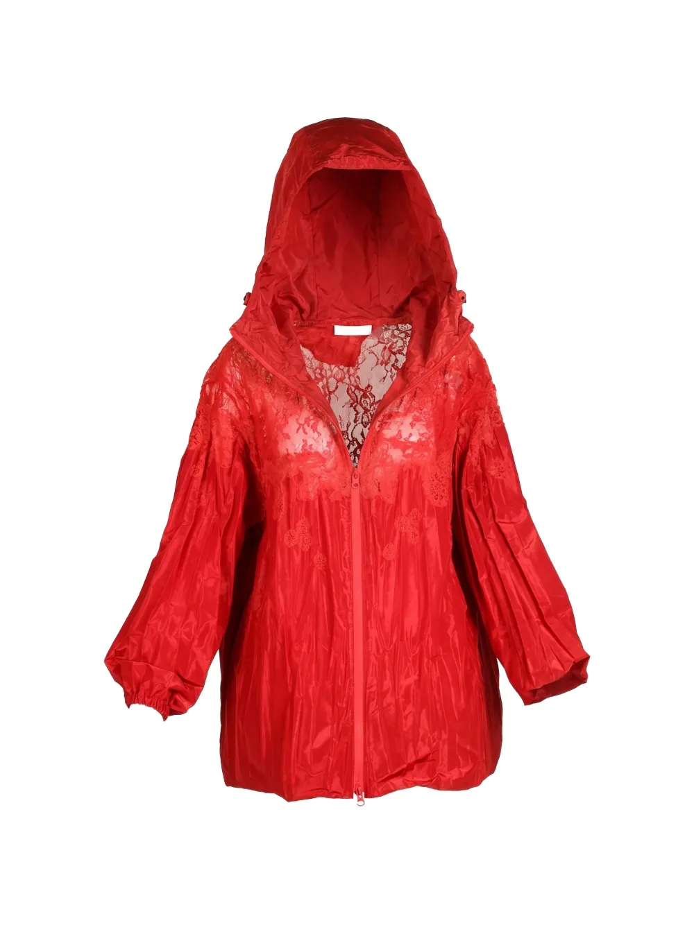 Valentino Garavani Jack met kanten vlakken en capuchon Rood