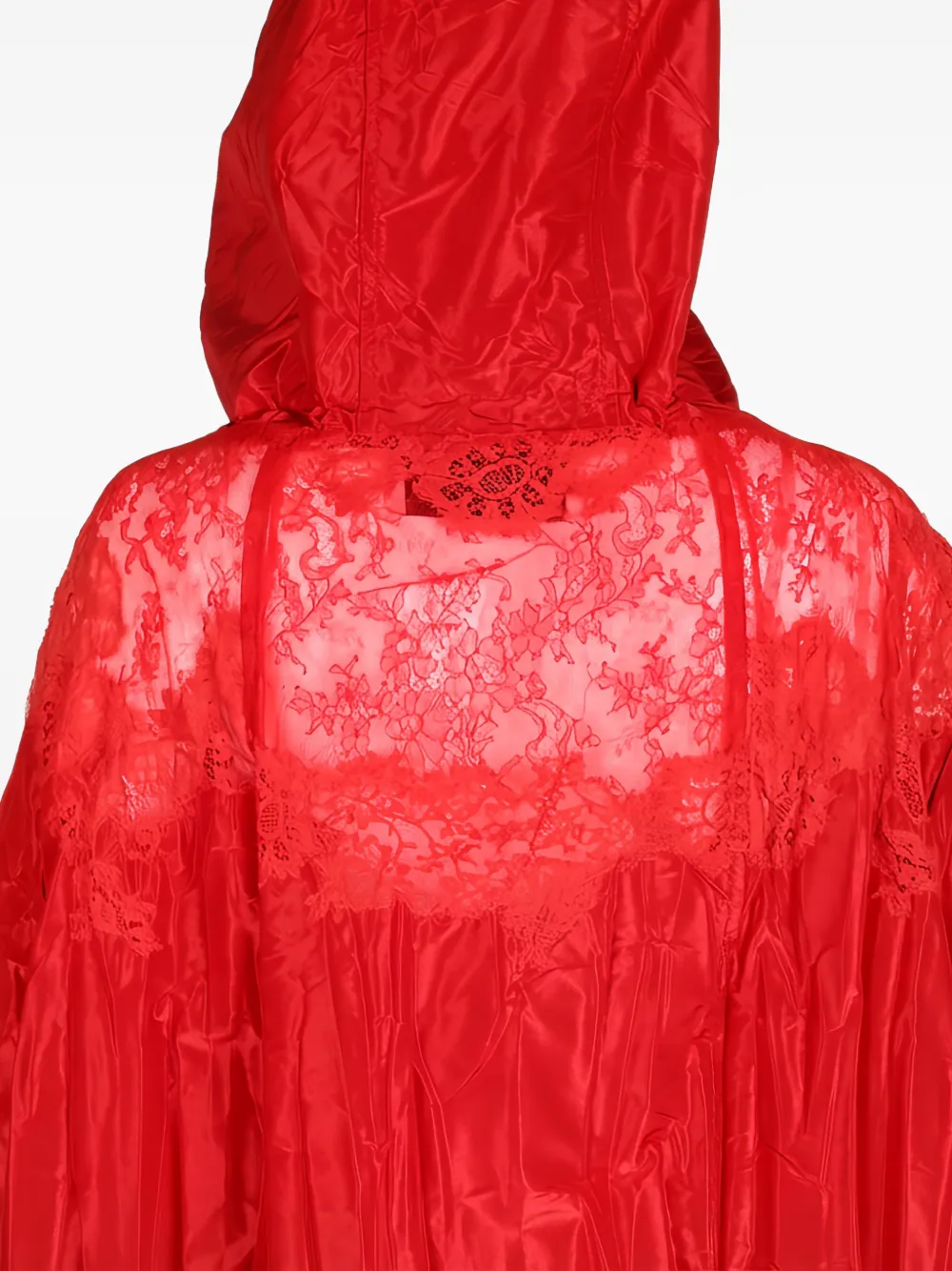 Valentino Garavani Jack met kanten vlakken en capuchon Rood