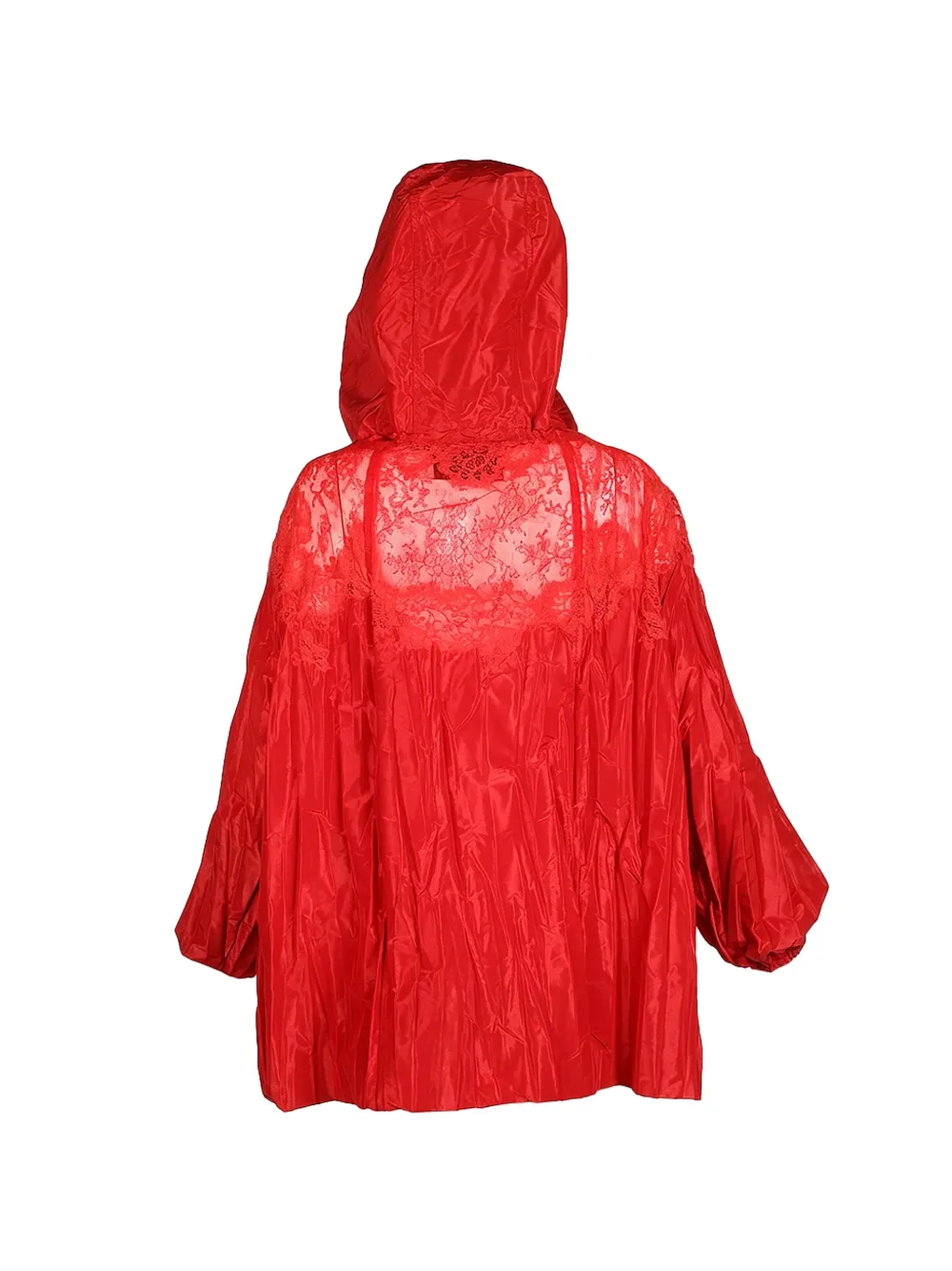 Valentino Garavani Jack met kanten vlakken en capuchon Rood
